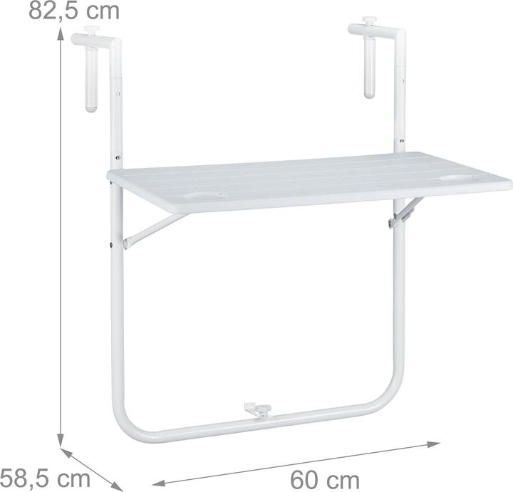 Actual product image Relaxdays folding balcony-table (60 cm)