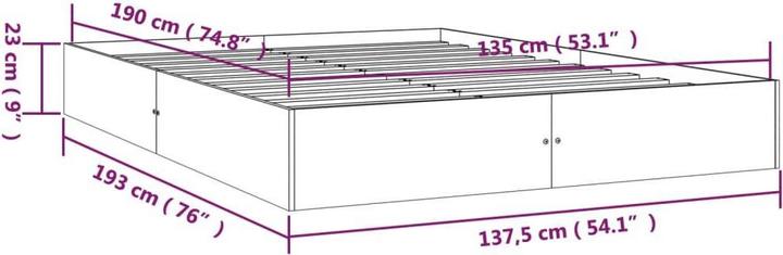 Image du produit vidaXL Bettrahmen (135 x 190 cm)