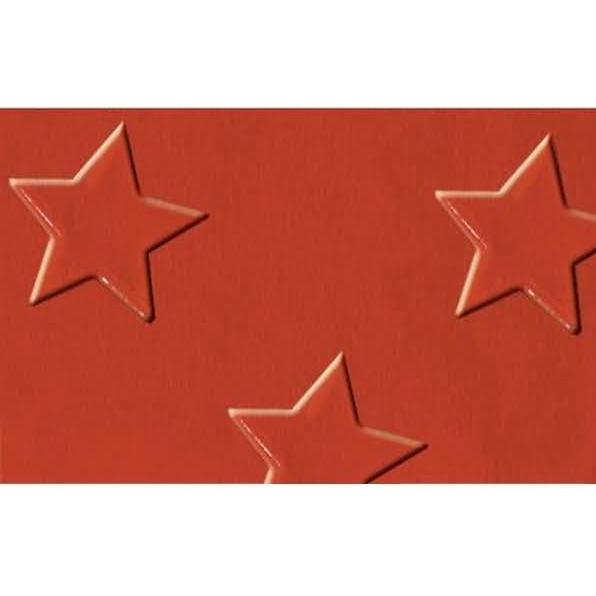 Ursus, Bastelpapier, Alu-Sternchenkarton 300g/qm 35x50cm VE=10 Blatt rot (300 g/m², 10 x)