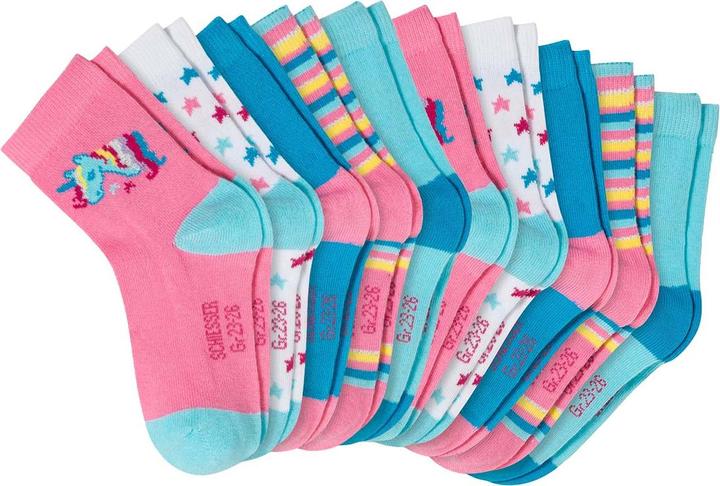 Actual product image Schiesser Unicorn - 10 pairs of children's socks girls (pack of 10, 19 - 22)