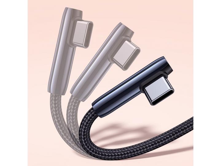 Image du produit Ugreen Câble USB vers USB-C US317 Angle, 2m (noir) (2 m, USB 2.0, 50 W)