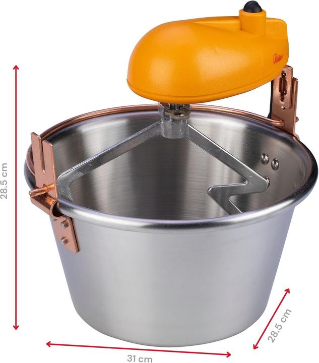 Actual product image Poly Pool Electric kettle for polenta and jam with automatic motor and bayonet connection (Pot, Stainless steel, 28 x 28.50 cm)