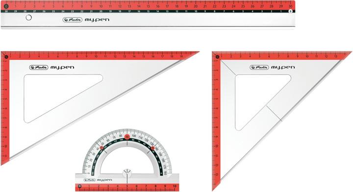 Immagine prodotto Herlitz my.pen geometry set 4 pezzi (30 cm, Materiale sintetico)