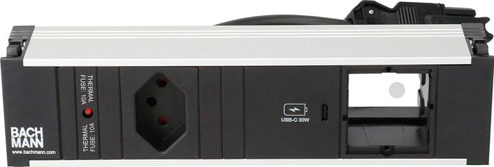 Produktbild Bachmann Einbausteckerleiste CONI, 1x T13, 1x USB C, 1x Custom leer (1 x, Typ 13, USB-C, 0.20 m)