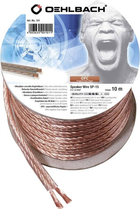 Actual product image Oehlbach Sp15 (10 m, 1.50 mm²)