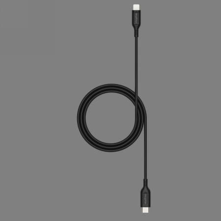 Actual product image Zagg Mophie Essentials Lightning to USB-C Cable 1m - Black (1 m, USB 2.0, 60 W)