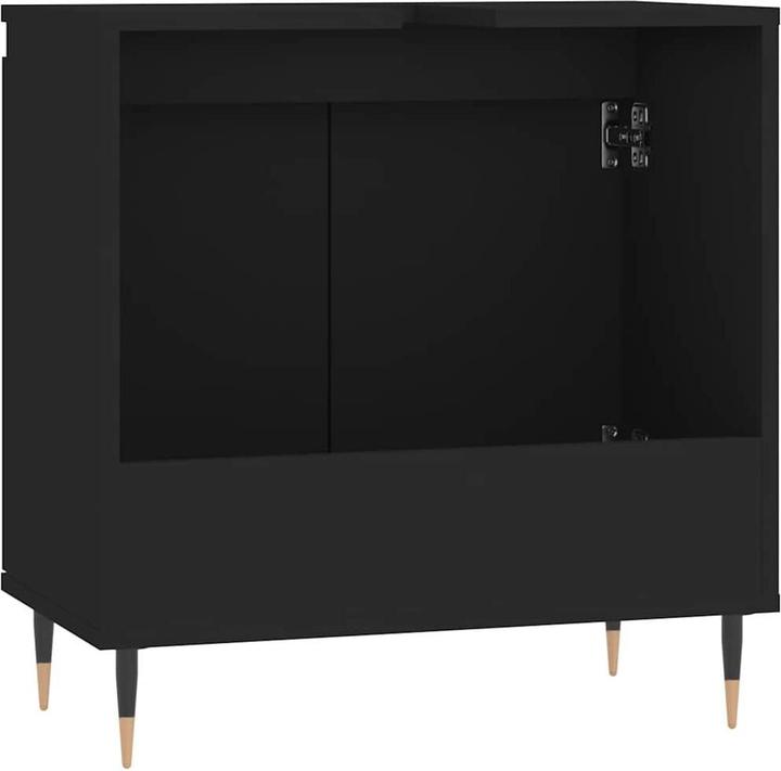 Immagine prodotto vidaXL Badschrank Schwarz 58x33x60 cm Holzwerkstoff, Farbe (58 x 33 x 60 cm)