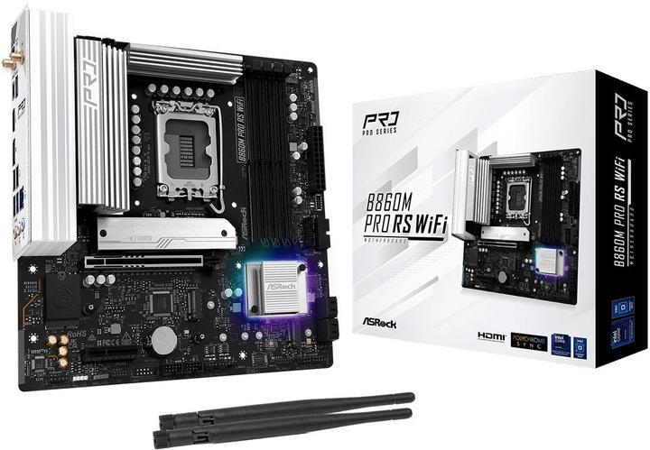 Produktbild AsRock B860M Pro RS WiFi DDR5 Intel S retail (LGA 1851, Intel B860, mATX)