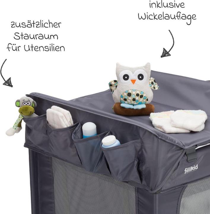 Actual product image Fillikid Reisebetten Reisebett Capri ab Geburt - 15 kg mit verstellbarem