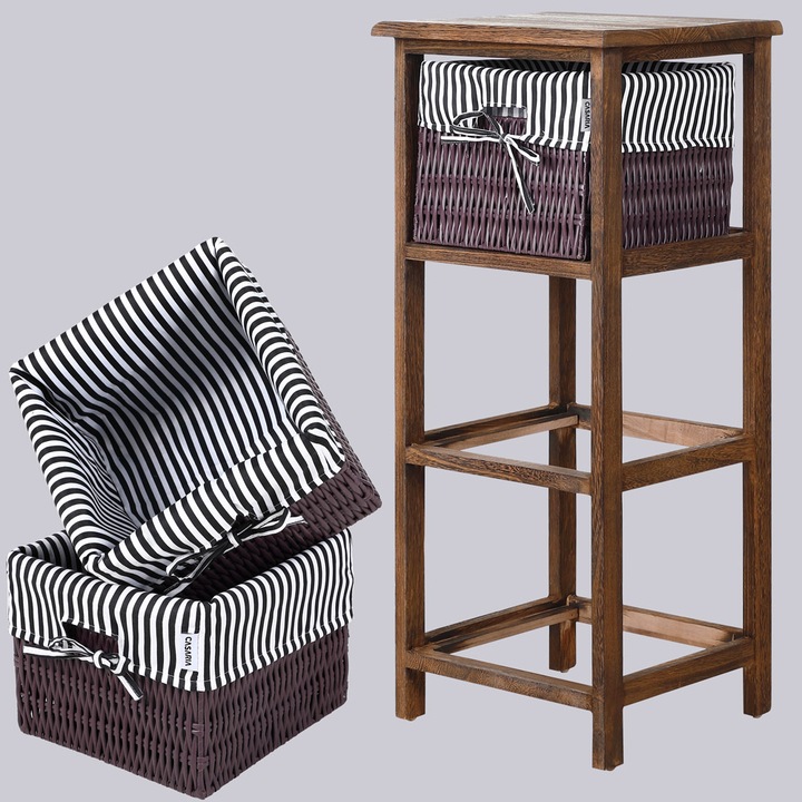 Actual product image Casaria Floor standing shelf with baskets (71 x 31 x 28 cm)