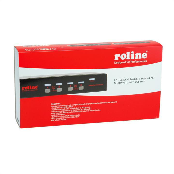 Produktbild Roline DisplayPort USB 2.0, 1 User - 4 PC