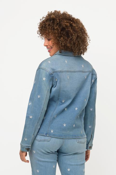 Actual product image Ulla Popken Embroidered Denim Jacket (54)