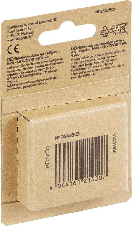 Produktbild Voltcraft HR6 (4 Stk., AA, 1500 mAh)