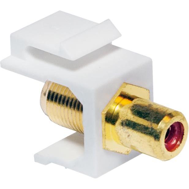 Thumbnail - LogiLink Keystone Verbinder Cinch Buchse F Buchse rot, Elektronikkabel + Stecker, Rot