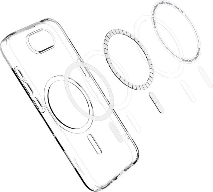 Actual product image Spigen Liquid Crystal MagFit TPU Back Cover Durchsichtig Apple iPhone 16e (Apple iPhone 16e)
