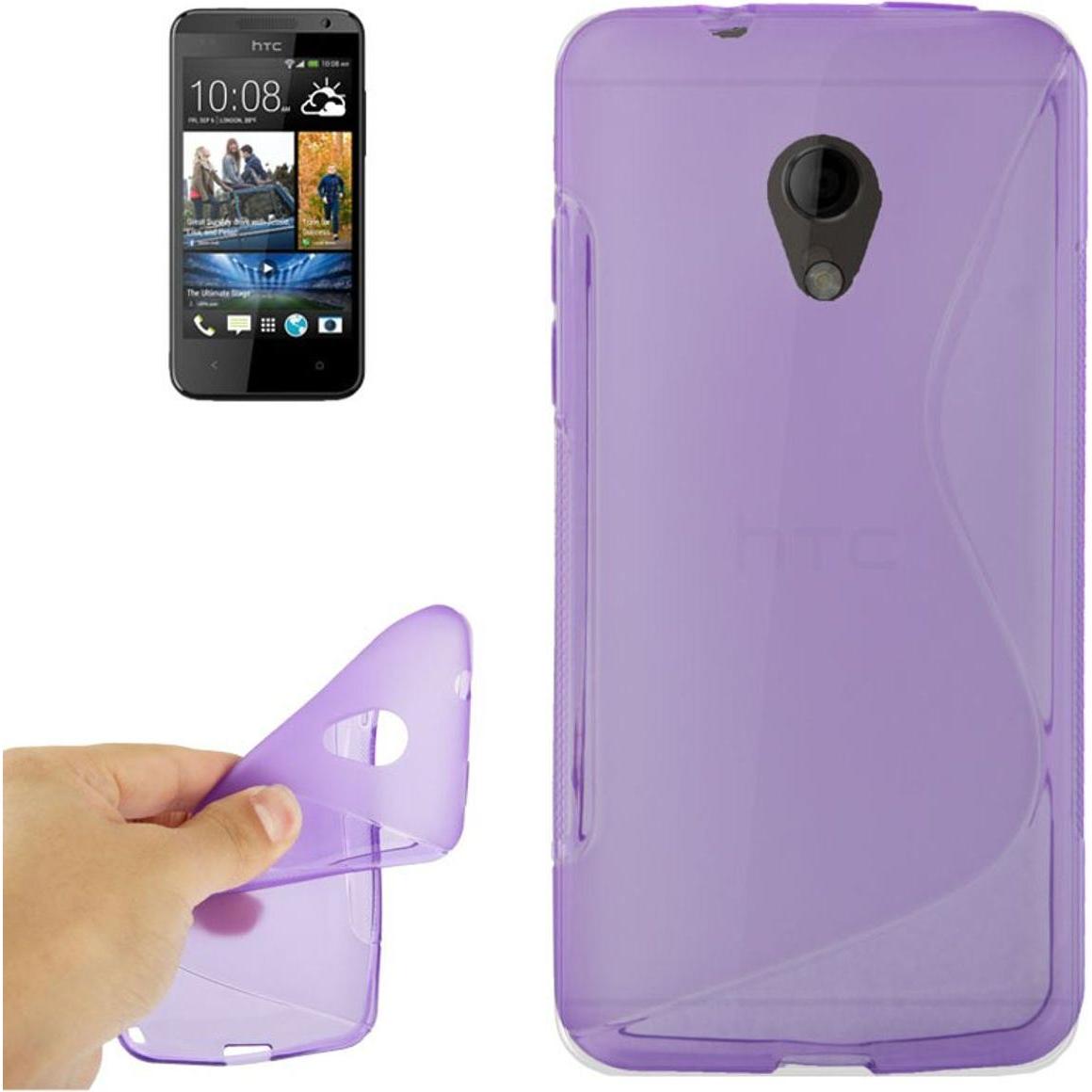 König Design Handyhülle TPU Schutzhülle für HTC Desire 700 lila (HTC Desire 700), Smartphone Hülle, Violett