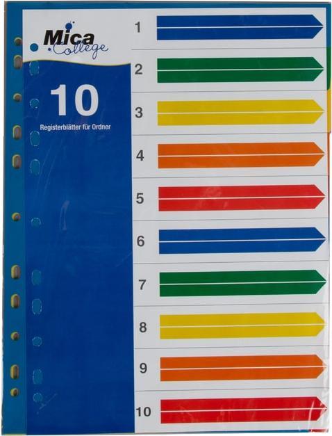 Produktbild MICA College Registerblätter A4 - 10 Teile