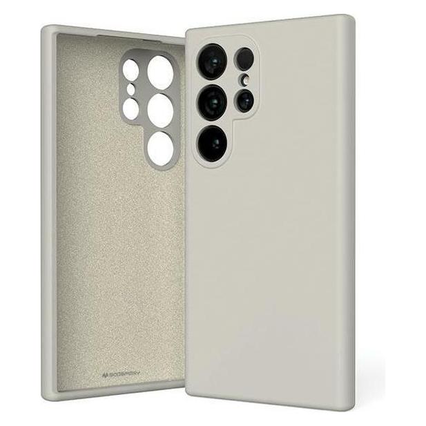 Mercury Siliconen S928 kamienny /stone (Samsung Galaxy S24 Ultra), Smartphonehoes, Beige, Grijs