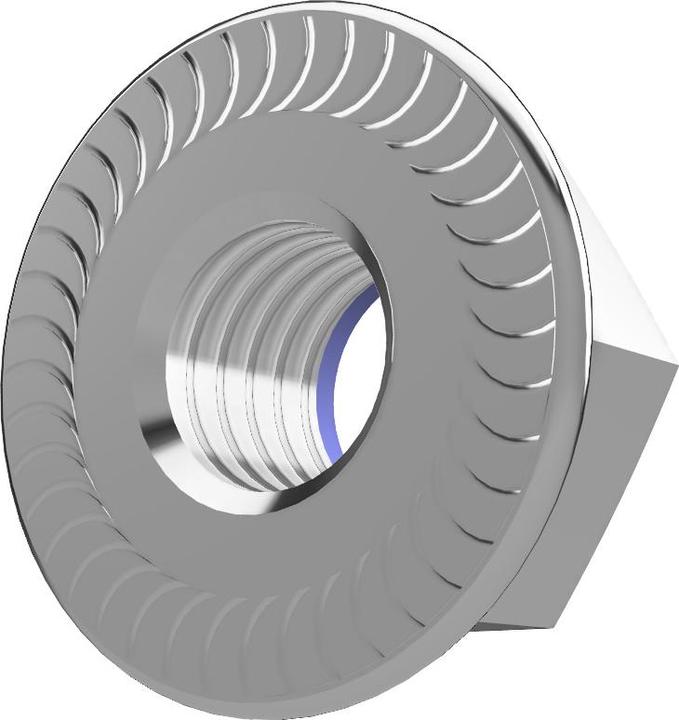Actual product image Offgridtec Self-locking flange nut with locking teeth DIN6926 A2 V2A stainless steel 25 pcs. M4 (M6, M8, M5, M4, M10, M3, M12)