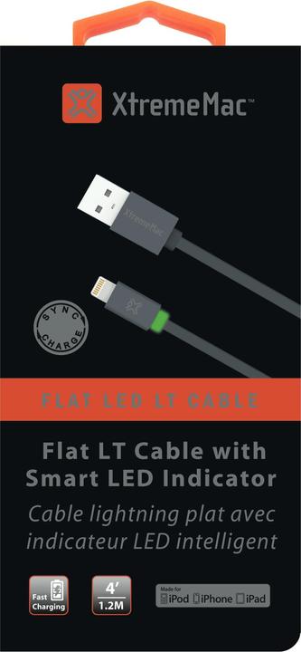 Produktbild XtremeMac Flat LED Kabel (1.20 m, USB 2.0)