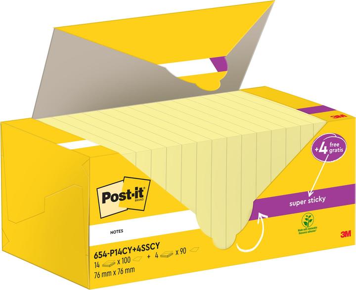 Actual product image Post-it Super Sticky (76 x 76 mm)