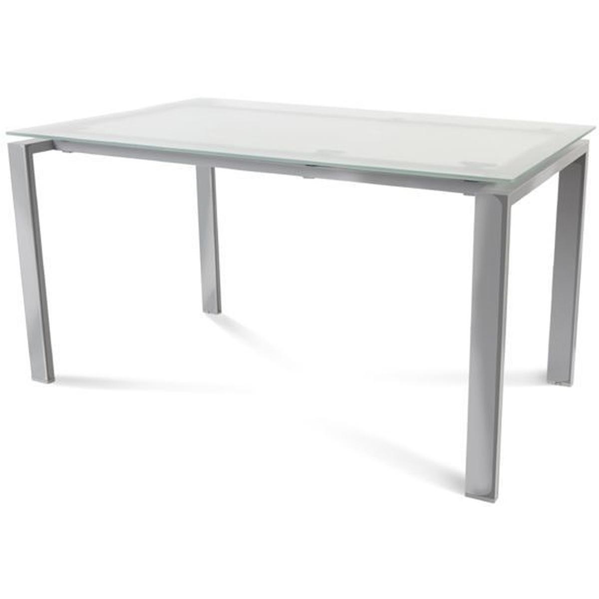Rocada, Schreibtisch, Schreibtisch Total BxTxH 140x80x73cm Gestell verchromt Platte Glas satiniert (140 x 80 x 73 cm)