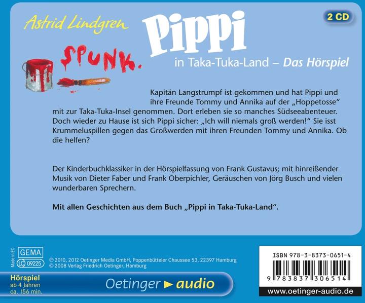 Produktbild Pippi In Taka-tuka-land (Lea Sprick, Alexander Riess, Flemming Stein, Peter Kirchberger, Laura Maire, Deutsch)