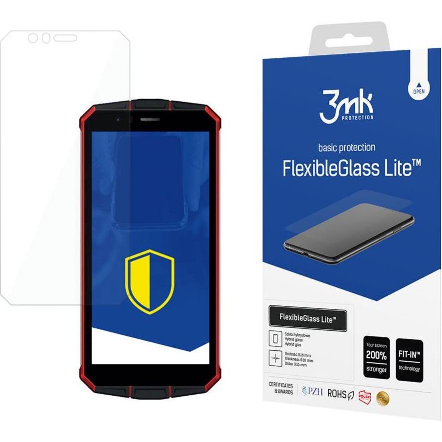 3MK FlexibleGlass Liteâ¢ hybrid glass on Maxcom MS507 (1 Stück, Oppo A3, Realme Q), Smartphone Schutzfolie, Transparent