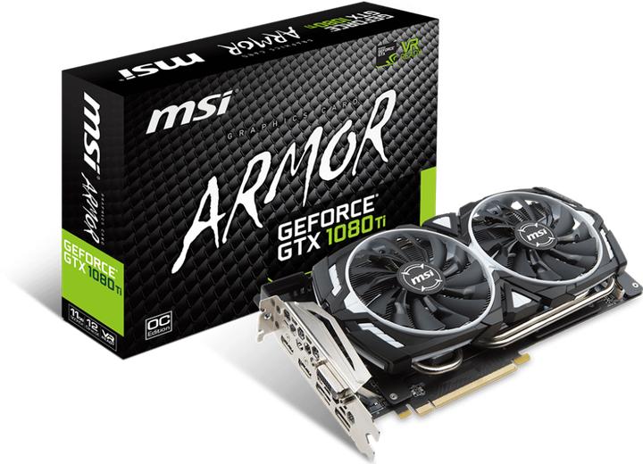 Image du produit MSI GeForce GTX 1080 Ti ARMOR OC (11 Go)