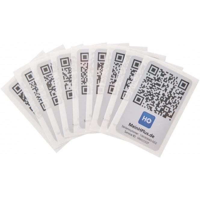 Hekatron, Etiketten, Mein HPlus Service-Codes 10er 30-6800118-01-01