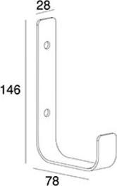 Image du produit Multibrackets Support de câble, métal, noir, max. 5 kg
