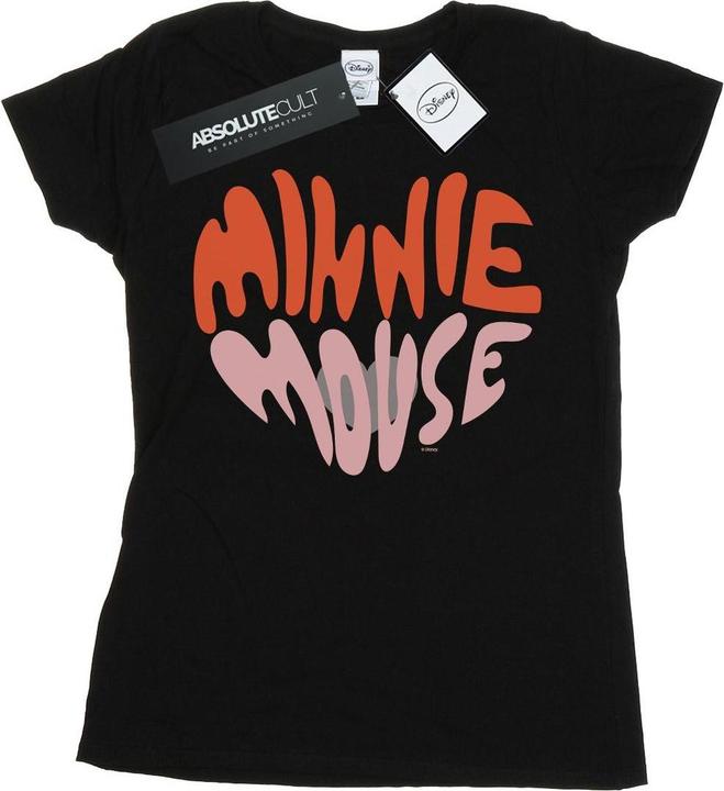 Actual product image Disney Womens/Ladies Minnie Mouse Heart Shaped Cotton T-Shirt (XXL)
