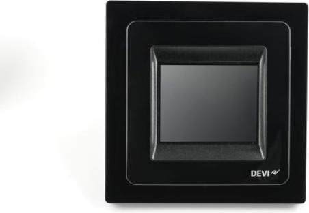 Devi DEVIreg Touch noir 140F1069 Thermostat à horloge encastré 16A, 230V avec cadre