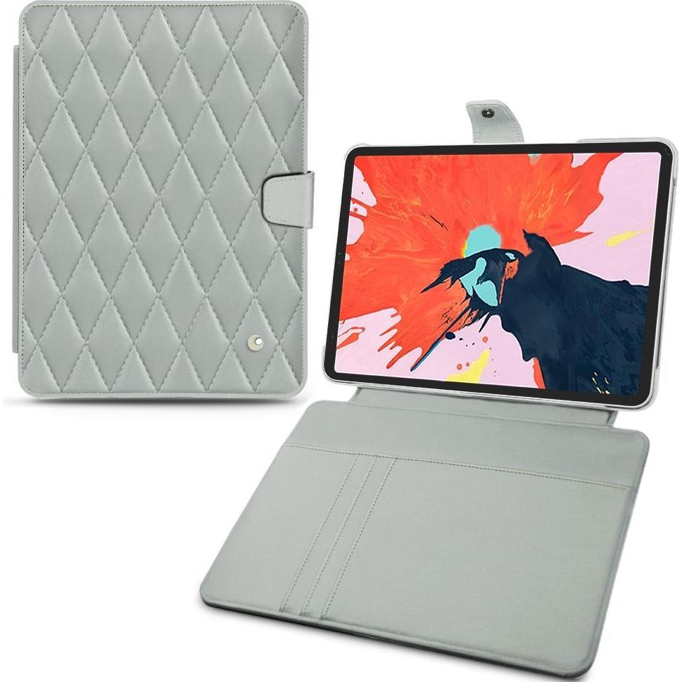Thumbnail - Noreve Lederschutzhülle Wallet (iPad Pro 12.9 2018 (3. Gen)), Tablet Hülle, Grau