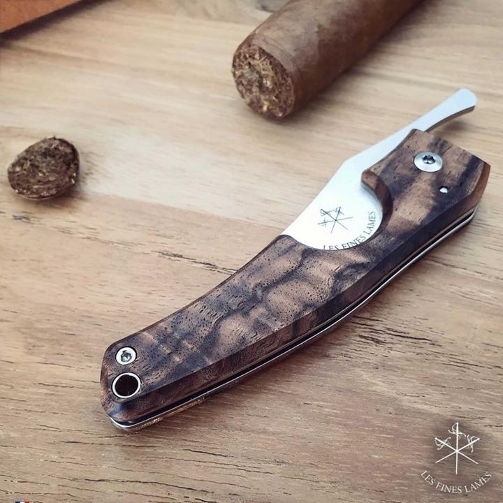 Image du produit Les Fines Lames Couteau à cigare Le Petit Gunstock Walnut Burl