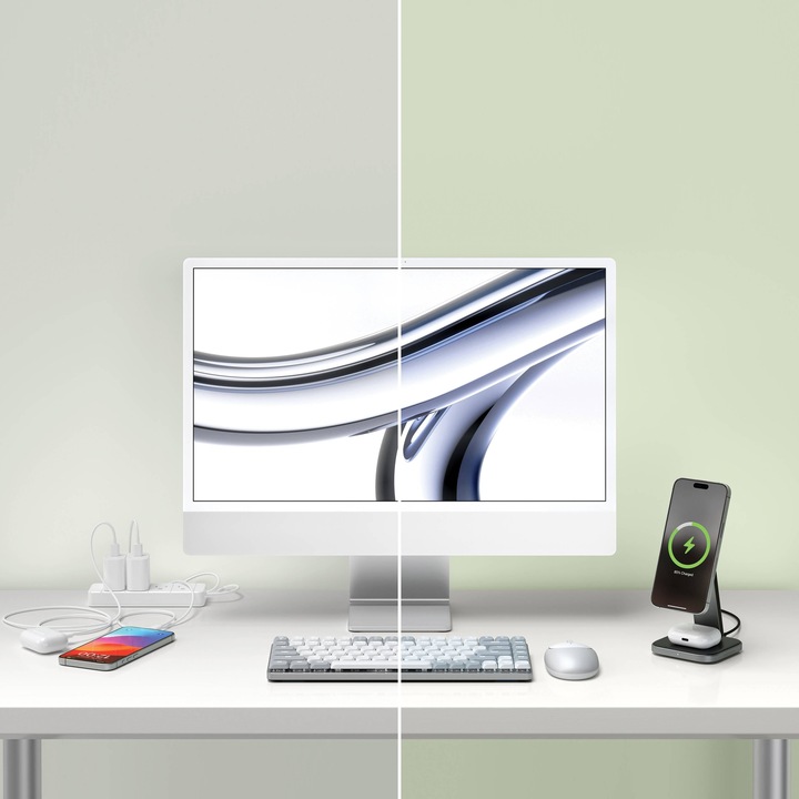 Actual product image Satechi 2-in-1 Foldable Charging Stand (15 W)