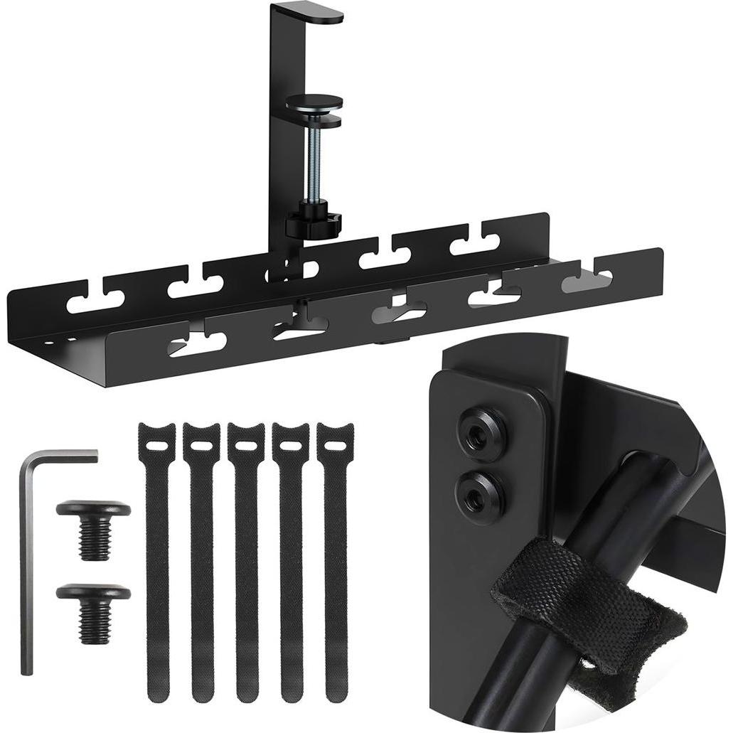 Maclean, Portacavi, Organizer Podbiurkowy Na Kable Max. Obciążenie 5kg Czarny Mc-105 B