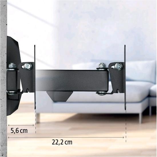 Produktbild Hama TV-Wandhalterung, schwenkbar, neigbar, 66 cm (26") bis 15 kg (Wand, 26", 15 kg)