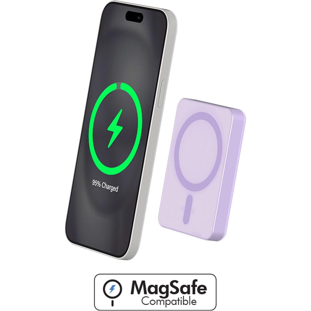 Thumbnail - Force Power 5000mAh MagSafe Powerbank (5000 mAh, 15 W), Powerbank, Violett