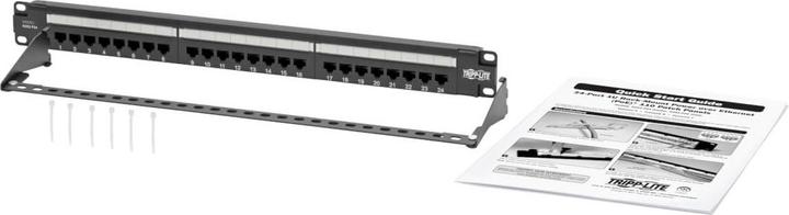 Image du produit Eaton Cat6 24-Port Patch Panel PoE+ Compliant 110/Crown 568A/B RJ45 Ethernet 1U Rack-Mount