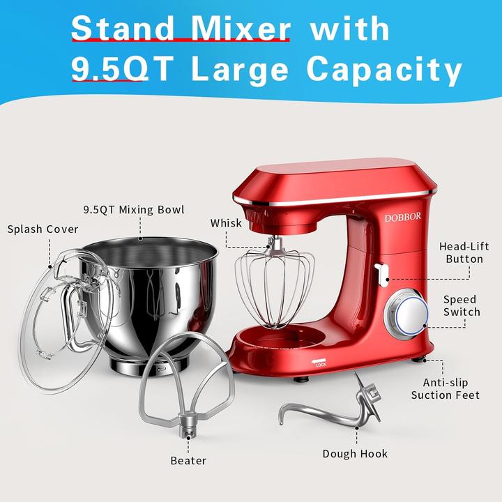 Image du produit Dobbor Küchenmaschine mit 7 Geschwindigkeiten (1500 W)