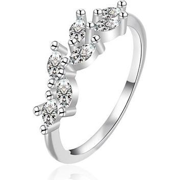 Agato, Ring, - Sparkling silver ring with zircons AGT-R42W - Circuit: 54 mm, (54)