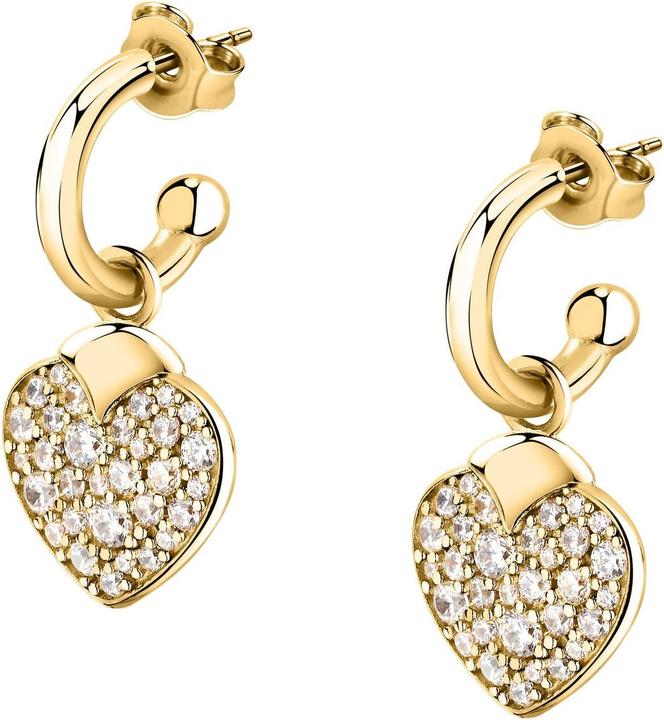 Morellato Romantic gold-plated earrings 2 in 1 Hearts Istanti SAVZ15