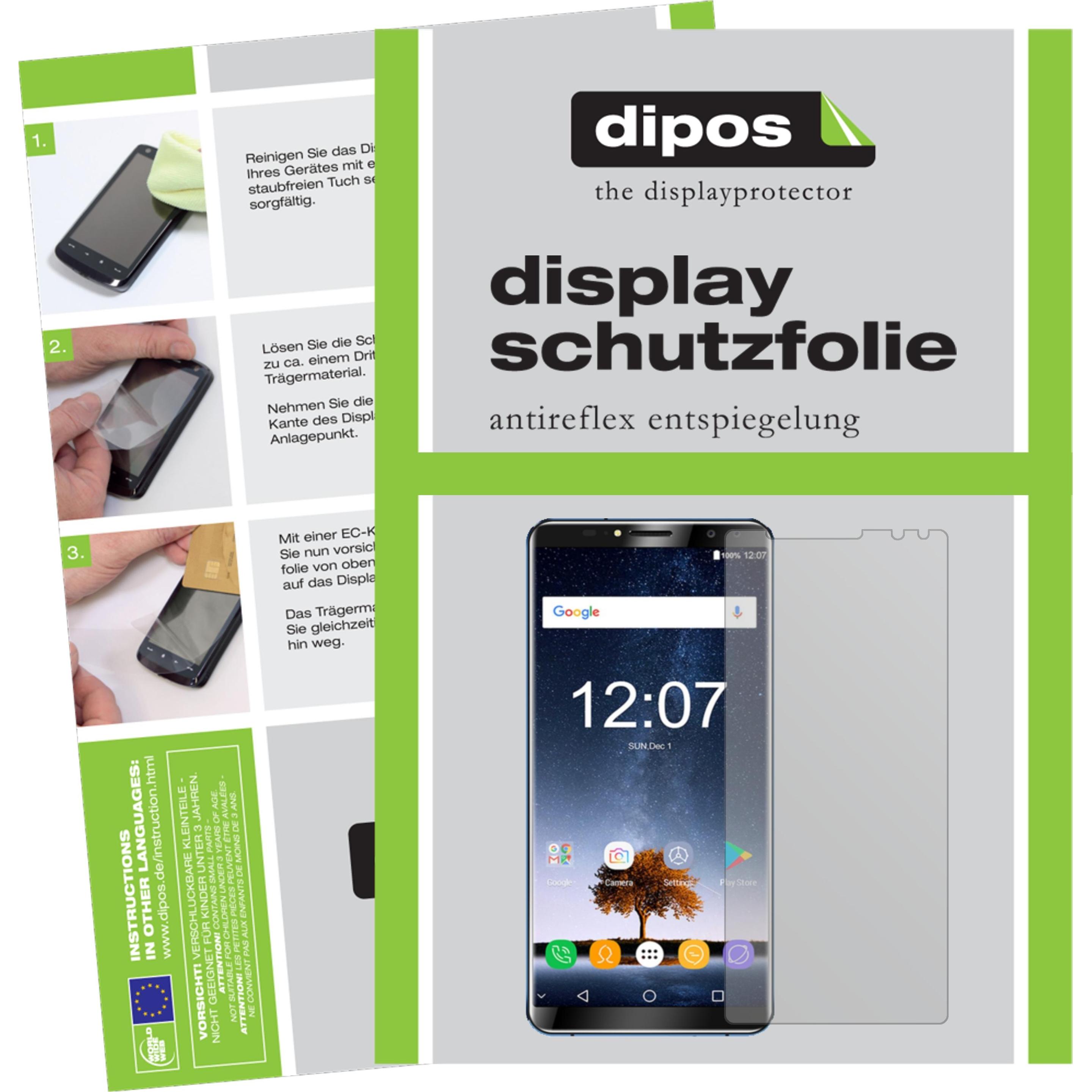 Dipos Displayschutzfolie Antireflex (1 Stück, Oukitel K6), Smartphone Schutzfolie, Transparent