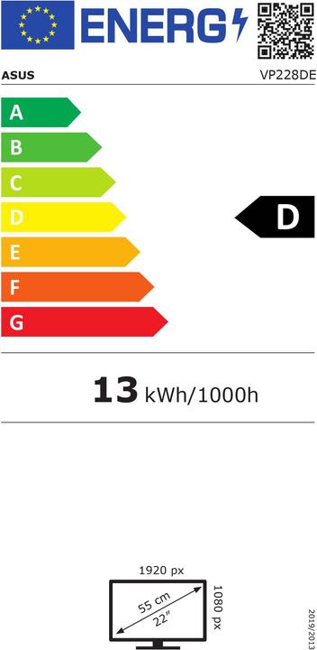 Energie-Label ASUS VP228DE (1920 x 1080 Pixel, 21.50")