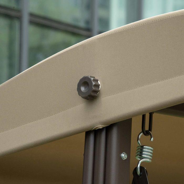 Immagine prodotto Swisshandel24 Altalena Hollywood a 3 posti Altalena da giardino con tettuccio parasole Cuscino Metallo Poliestere