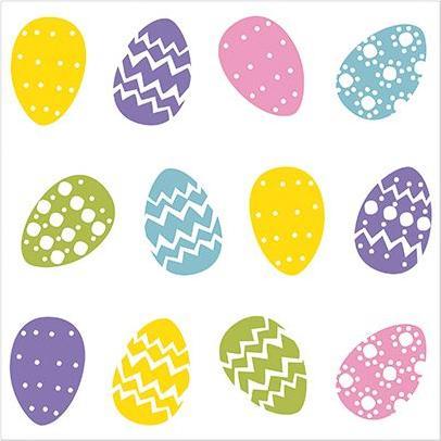 Papstar, Servietten, Coloured Eggs (50 x, 25 x 25 cm)