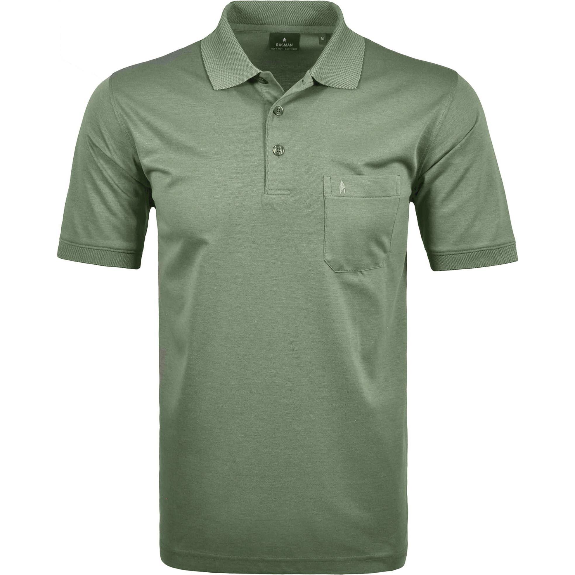 Ragman, Herren, Shirt, Poloshirt, Grün, (L)