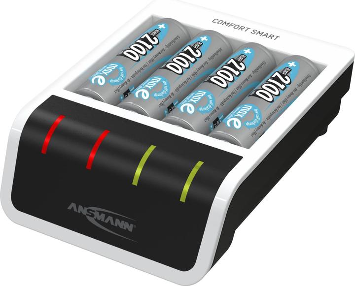 Ansmann Confort (4 pcs, AA, 2100 mAh, Piles rechargeables + chargeur)