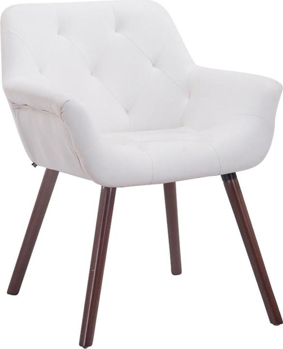Image du produit CLP Chaise visiteur Cassidy noyer, blanc